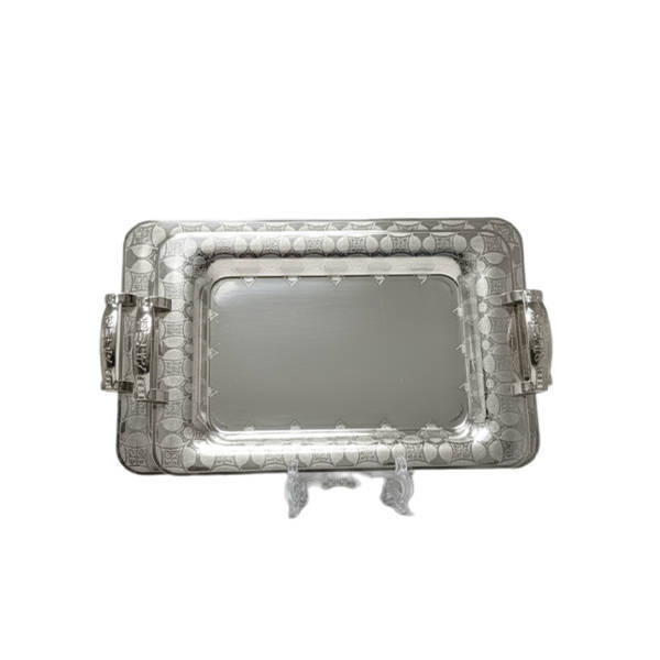 Arsiha Serving Trays set 2 Pieces Silver - R6