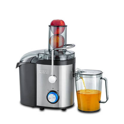 عصارة فواكه بلاك آند ديكر 800 وات سعه 1.7 لتر سيلفر JE800-B5 Black & Decker Juice Extractor 800 Watts 1.7 Liter Silver JE800-B5