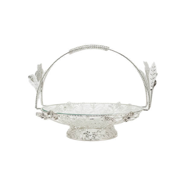 Shayala Tasaly and Cake Stand 1 Level Silver - G58