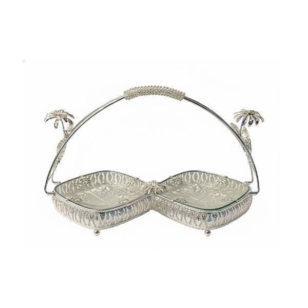 Shayala Tasaly and Cake Stand 1 Level Silver - Q56