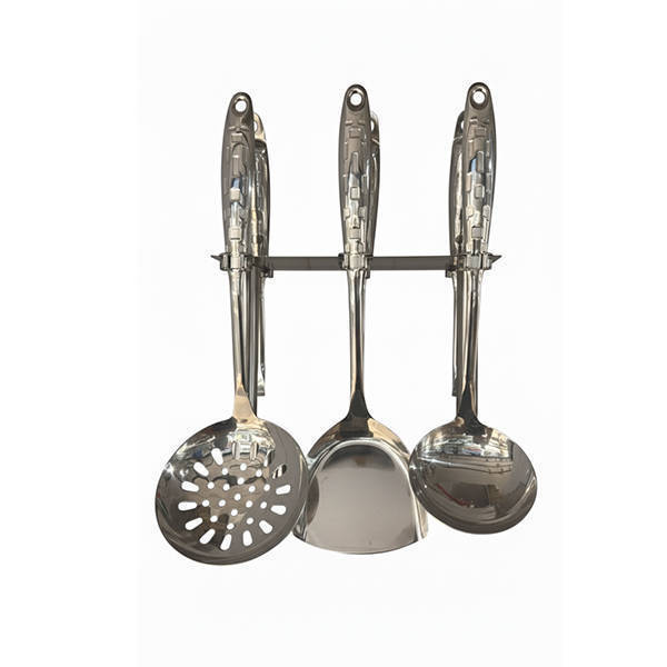 Ghandour spoon set 7 pieces with stand stainless steel