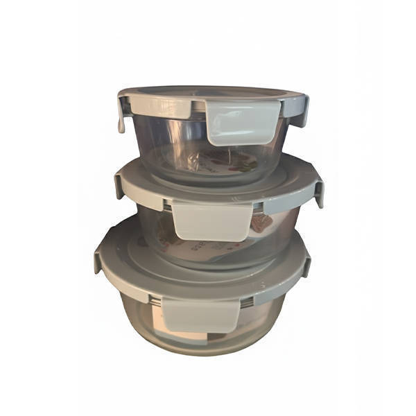 Makarios Fridge Containers 3 Pieces With Plastic pot - 134