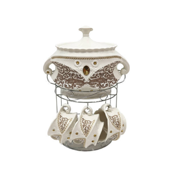 Almaz porcelain Soup Set 10 Pieces - Multi Colors