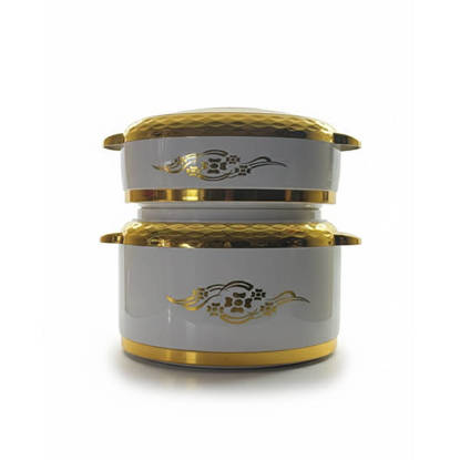 حافظة طعام خليجي 3 قطع ماربيل رخامي - 2293 Khalijy Food Portfolio set 3 Pieces - 2293