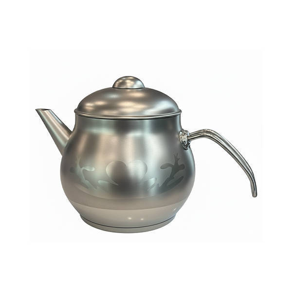 El Hadad Tea pot 2 Liter Stainless Steel Golden Hand