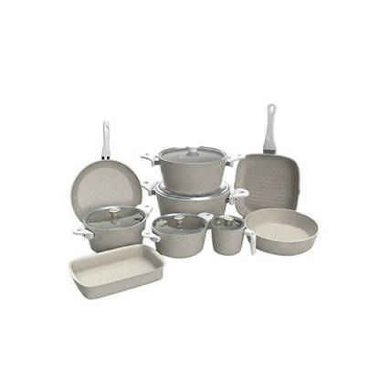 طقم حلل جرانيت اكسبريس 14 قطعة رصاصي Express Granite Cookware Set 14 Pieces - Grey