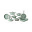 Vivaldi Granite Cookware Set 15 Pieces - Green