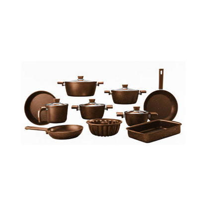 Vivaldi Granite Cookware Set 15 Pieces - Bronze