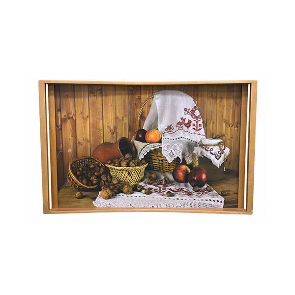 Wooden breakfast Serving Trays set 1 Piece Beige