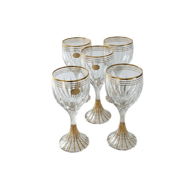 Bohemia Crystal Juice Cups set 6 Pieces - ALEX GOLD CUPS