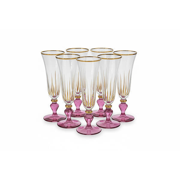 Bohemia Crystal Juice Cups set 6 Pieces - VECTORIA ROSE GOLD