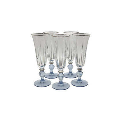 Bohemia Crystal Juice Cups set 6 Pieces - VECTORIA BLUE PLATIN