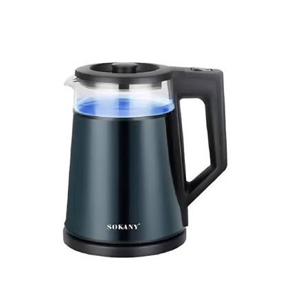 Sokany Electric Kettle 1.7 Liter 2000 Watt Metallic Green Sk-SH-1076