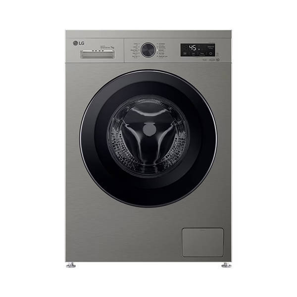 LG Front load Washing Machine 7KG 1400RPM, ThinQ (Wi-Fi) Silver F4Y2QYG6P