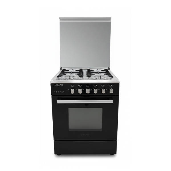 Real Tech Cooker 4 Burners 60 x 60 Full Safety Digital Black 602402