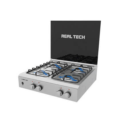 Real Tech Gas Cooker 4 Burners Stainless 605005
