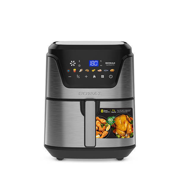 Sonai Digital Air Fryer Cook Master Pro 7 Liter 2000 Watt Silver MAR-711
