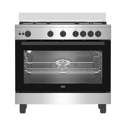 Beko Gas Cooker 5 Burners 90 cm Full Safety Stainless BGGR 12113 GXF