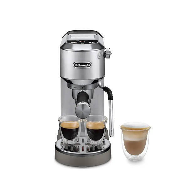 De’Longhi Dedica Barista Duo Coffee Maker with Pump Espresso, and Cold Brew 2 Espresso, Touch Screen, Silver EC890