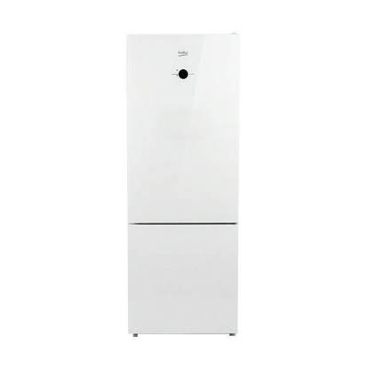 Beko Combi No-Frost Refrigerator 490 Liter Digital Inverter White Glass B5RCNE565HXPWE
