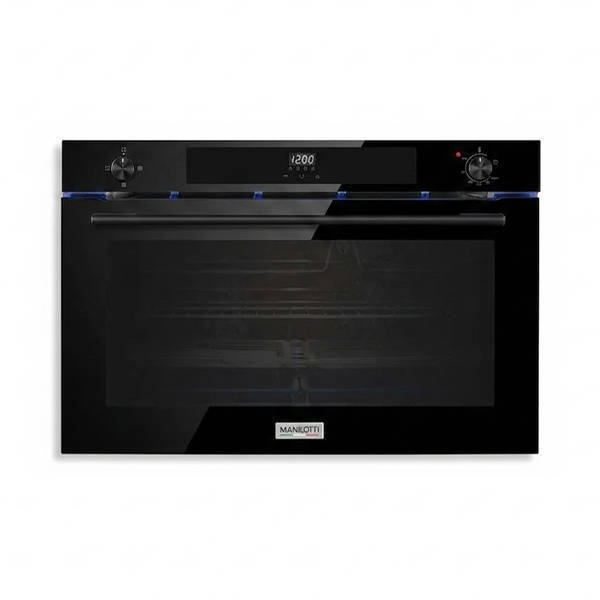 Manilotti Built-In Gas Oven 90 cm 148 Liter Digital Black Glass K142BL/G3