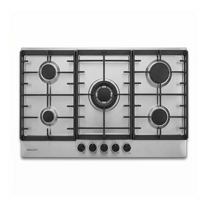 Manilotti Built-In Gas Hob 5 Burner 90 cm Cast Iron Grates Full Safety Stainless MT-GFS950TT-FK105-SS