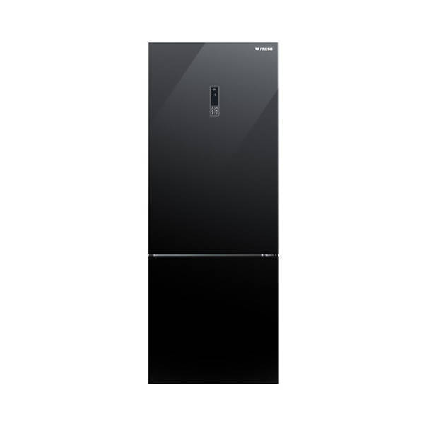 Fresh Combi No Frost Refrigerator 530 Liter Digital Bottom Freezer Black Glass FNB-MR640YGQBM