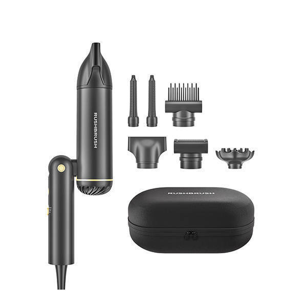 RushBrush AirWrapper Lite 6-in-1 Hot Air Styler 1300W Black