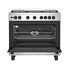 Beko Gas Cooker 5 Burners 90 cm Digital Full Safety Stainless Silver BGGR11215GX2