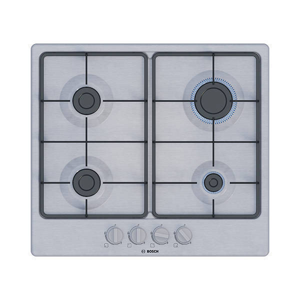 Bosch Series 4 Built-in Gas Hob 4 Burners 60 cm Stainless Steel PGP6B5K60Q