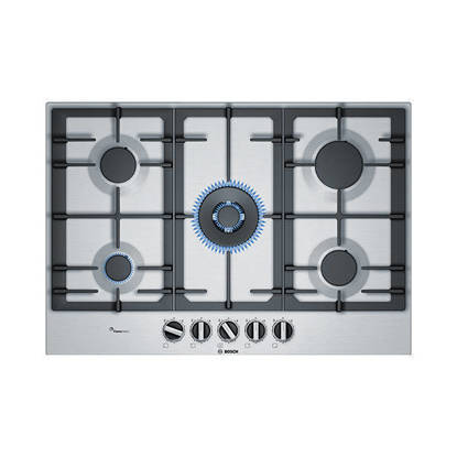 Bosch Series 6 Built-in Gas Hob 5 Burners 75 cm Stainless Steel PCQ7A5B90