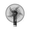 Midea Wall Fan 18 inch with Metal Grid Black FW45-25M-BK