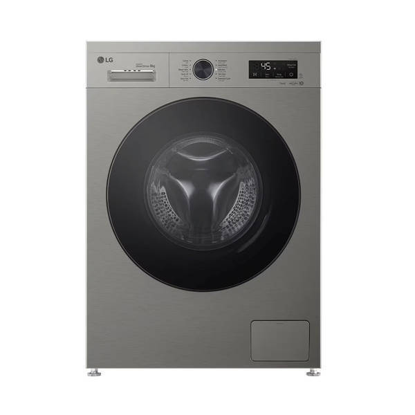 LG Front Loading Washing Machine 8kg Inverter (Wi-Fi) ThinQ Silver F4Y2TYGYP