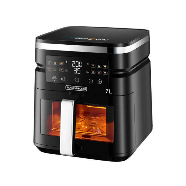 Black Decker Digital  Air Fryer 1800W 7 Liter Black AF7010