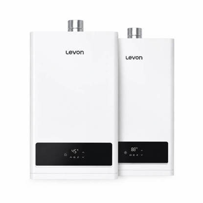Levon Aqua Force C3 13L Forced-Exhaust Central Gas Water Heater Digital Control Natural Gas White 18133