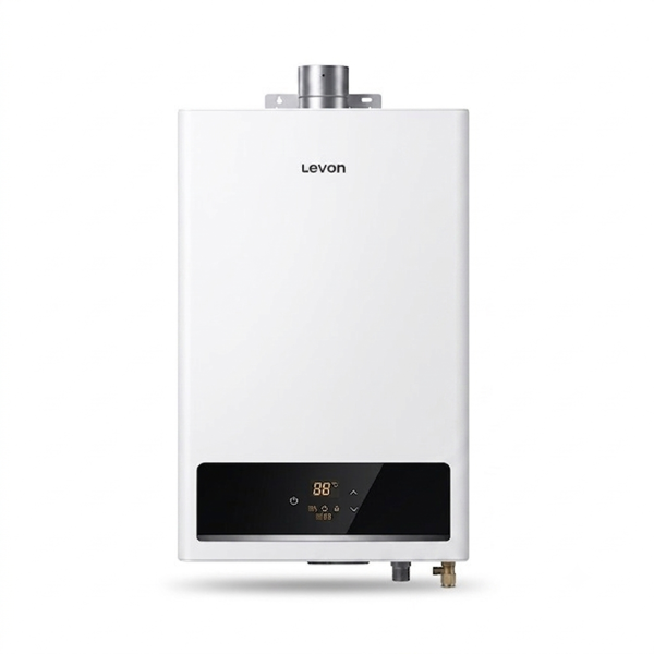 Levon Aqua Force C3 13L Forced-Exhaust Central Gas Water Heater Digital Control Natural Gas White 18133