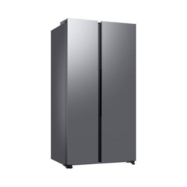 Samsung Side by Side Refrigerator 659L NoFrost 2 Door Inverter WiFi - Silver Inox RS70F65QAT