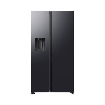Samsung Polish Side by Side Refrigerator, 640 Liters, 2 Doors, Inverter Technology, Dispenser, Ice Maker, Black, RS70F64KAF