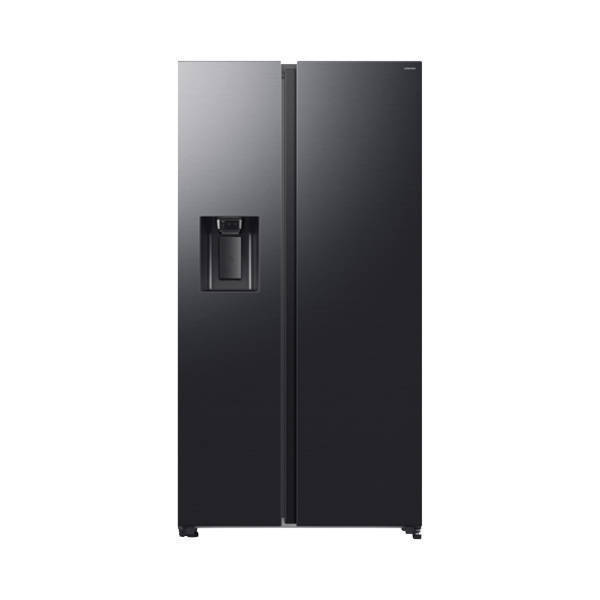 Samsung Polish Side by Side Refrigerator, 640 Liters, 2 Doors, Inverter Technology, Dispenser, Ice Maker, Black, RS70F64KAF