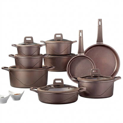 Picture of Bronze Vivaldi Granite Ruby Cooking Utensils Set - 12 Pieces
