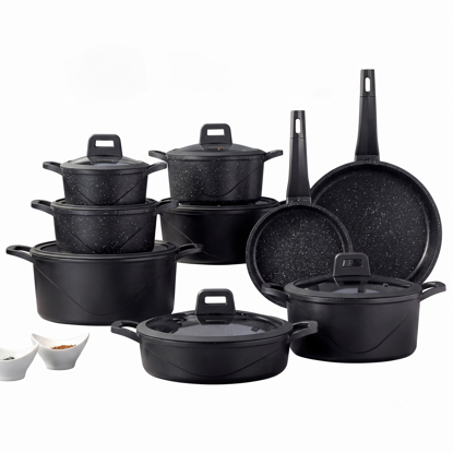 Picture of Black Vivaldi Granite Ruby Cooking Utensils Set - 12 Pieces