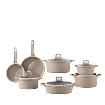 Creamy  Vivaldi Granite Ruby Cooking Utensils Set - 12 Pieces