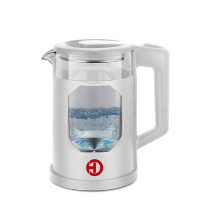 Hoho Glass and Plastic Frame Electric Kettle 1.8 Liter 1500 Watt White HO-8825