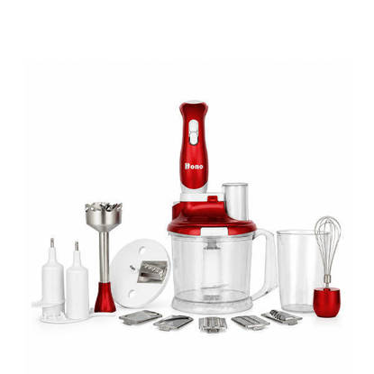 HOHO Hand Blender 1.5 L 750 W with Accessories Red FP-MX450