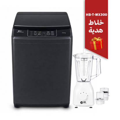 HOHO Top load Washing Machine 8KG Black HTAR01-A8010SG