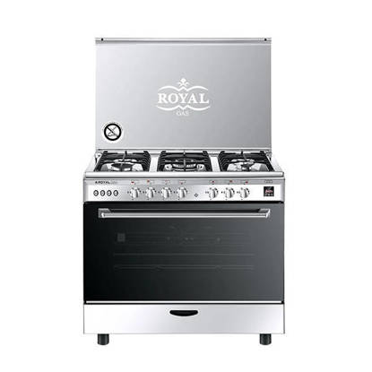 Royal Gas Cooker Caesar Cast Digital 5 Burners 60*90 cm With Fan Stainless Steel - 2010294