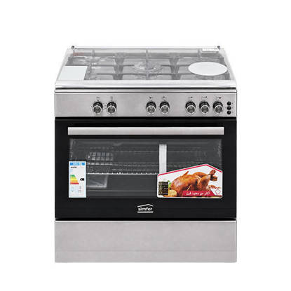 Simfer Gas Cooker 60x90 Sapaf Italian Triple Burner Full Auto Ignition Stainless Steel FS9060SGM-01