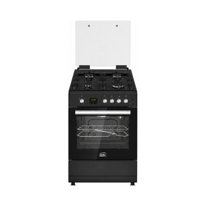 Simfer Gas Cooker 60*60 cm 4 Burners Full Safety with Two Turbo Fans Black FFS6060BLGD-02