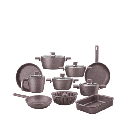 Vivaldi Granite Cookware Set 15 Pieces - Bronze