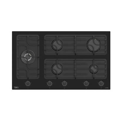 TEVA Built-In Gas Hob 90 cm 5 Burners Black Glass SL145